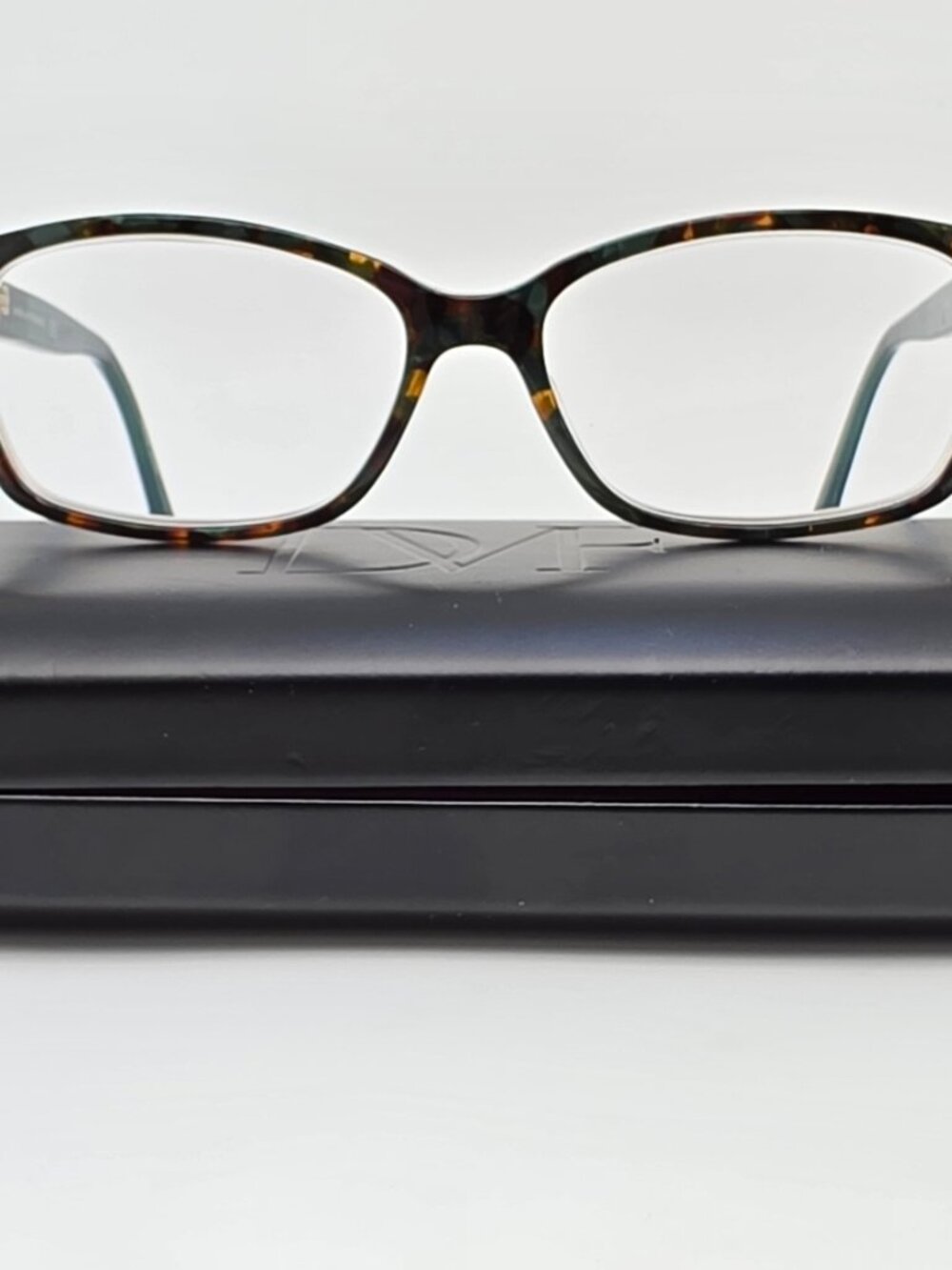 Diane Von Furstenberg DVF5088 319 Green Tortoise Cat Eye Eyeglasses Frame w Case